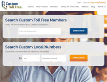 Tablet Screenshot of customtollfree.com